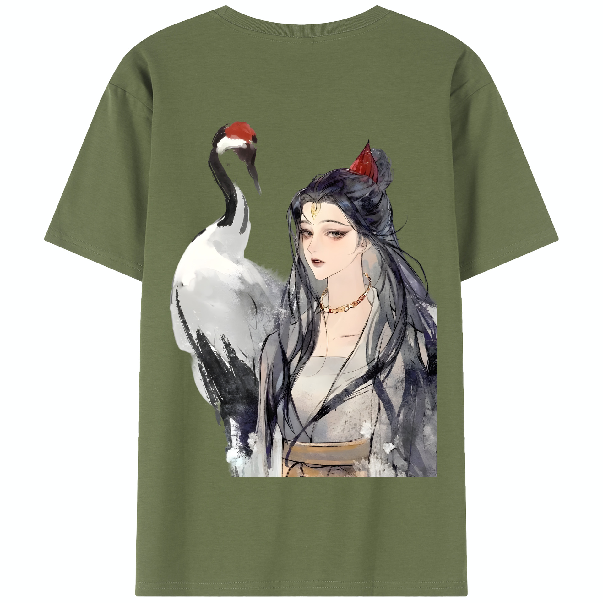 （画像用） Ne Zha 2 ナタ 魔童の大暴れ 綿100％半袖Tシャツ（背面プリント）